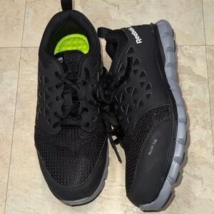 Reebok NEW size 9 Wom 7 men’s Black alloy toe work shoes comp Sneaker sublite